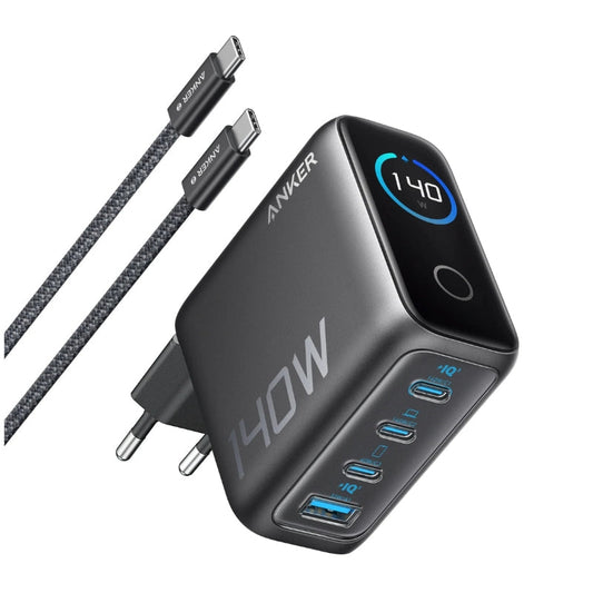 Laptop Charger (140W, 4-Port, PD 3.1) with USB-C Cable