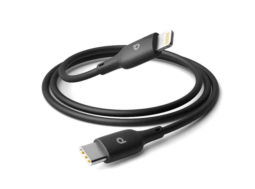 Porodo Blue PVC Type-C to Lightning Cable 1M 20W - Black