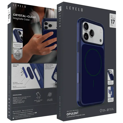 Levelo Opulent Crystal Shield MagSafe Case for iPhone 17 Pro