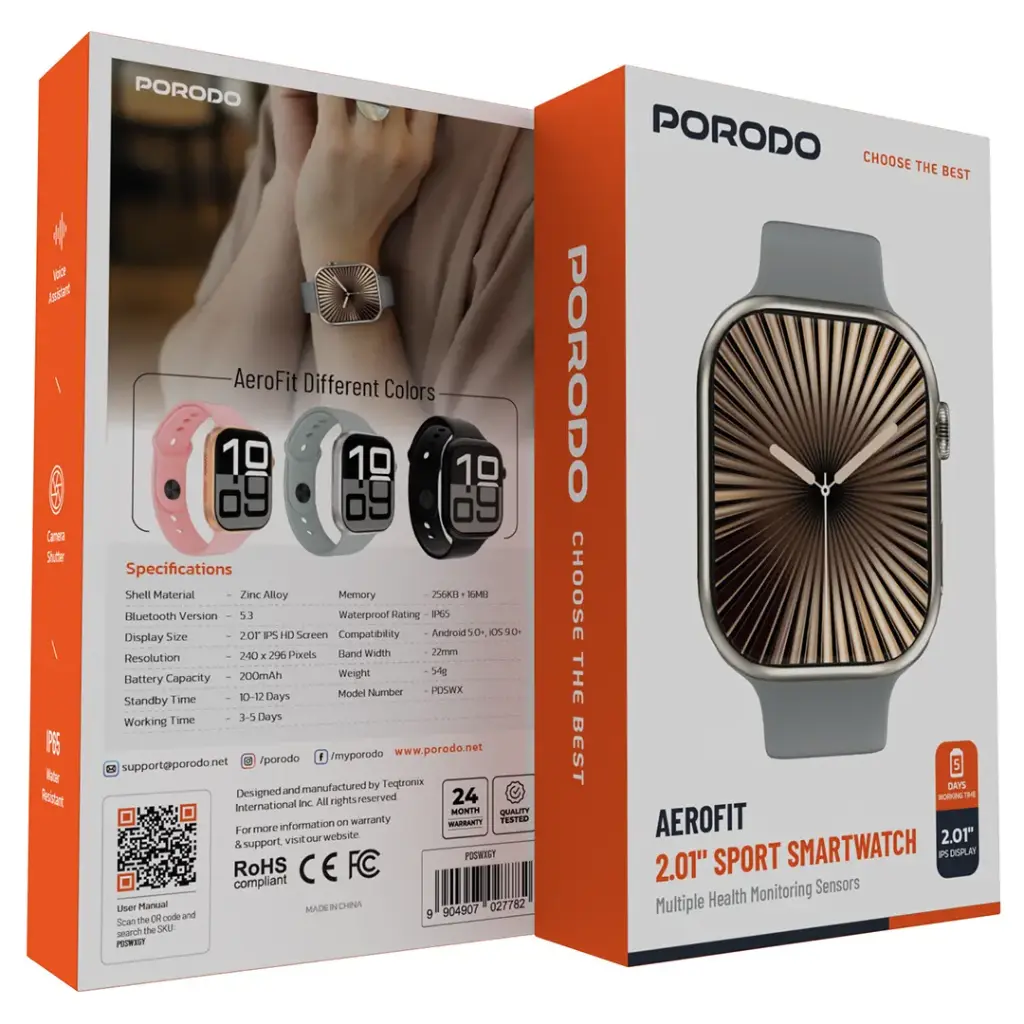 Porodo Aerofit 2.01" Sport Smart Watch