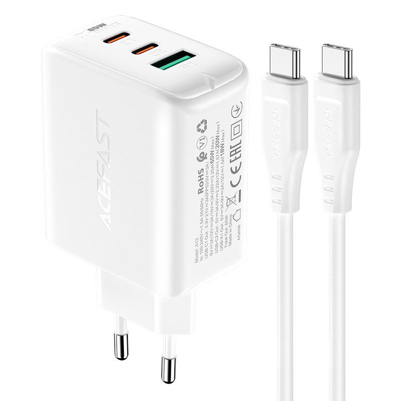 AceFast PD65W Wall Charger Set A13