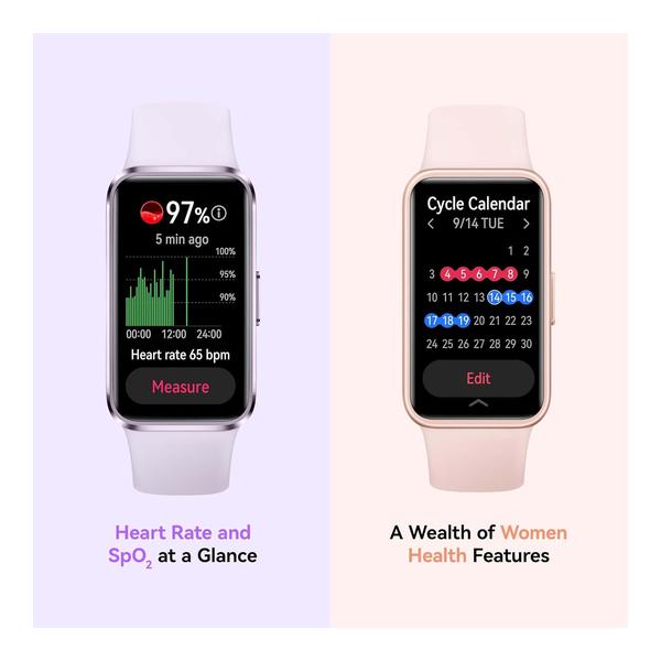 Huawei Band 10 Smartwatch up to 14 Days Battery Life, iOS & Android, Average Sleep HRV and Sleep Insights with an AI-powered Fitness Monitoring Tracker, Sleep Breathing Awareness, Fast Charging, 1 Year Official Warranty