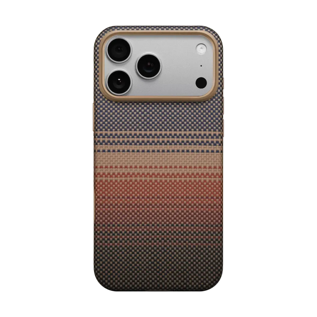 Pitaka Woven from Aramid Fiber UltraGuard Case for iPhone 17 Pro Max Sunset